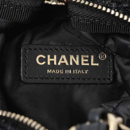 Exclusive Chanel Black Tweed Coco Beach Expandable Barrel Bag — Alternate View 8