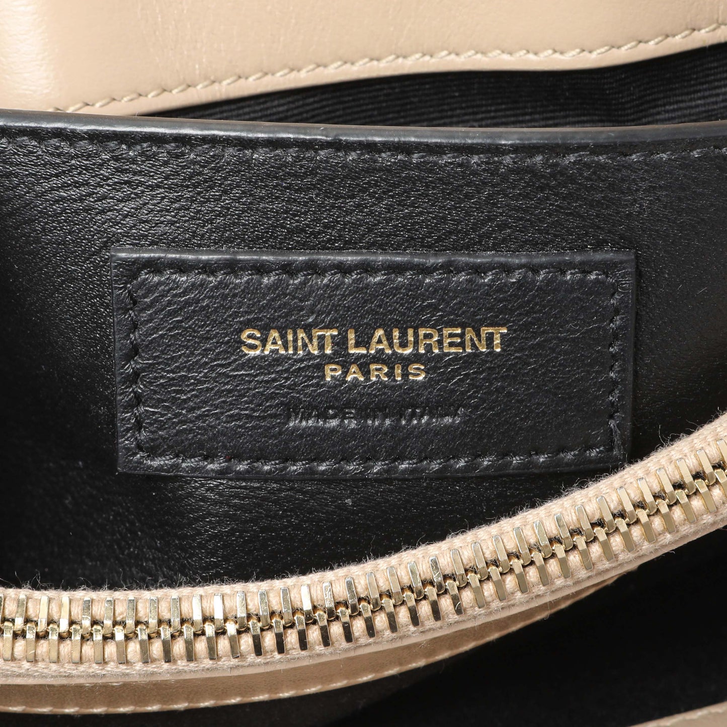 Exclusive Saint Laurent Dark Beige Calfskin Loulou Chain Small Satchel — Alternate View 9