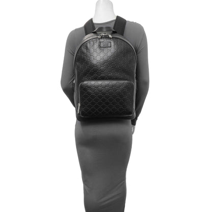 Exclusive Gucci Black Guccissima Signature Day Backpack — Alternate View 11