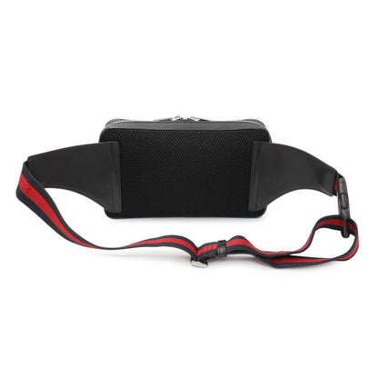 Exclusive Gucci Black GG Supreme Tigers Belt Bag — Side View