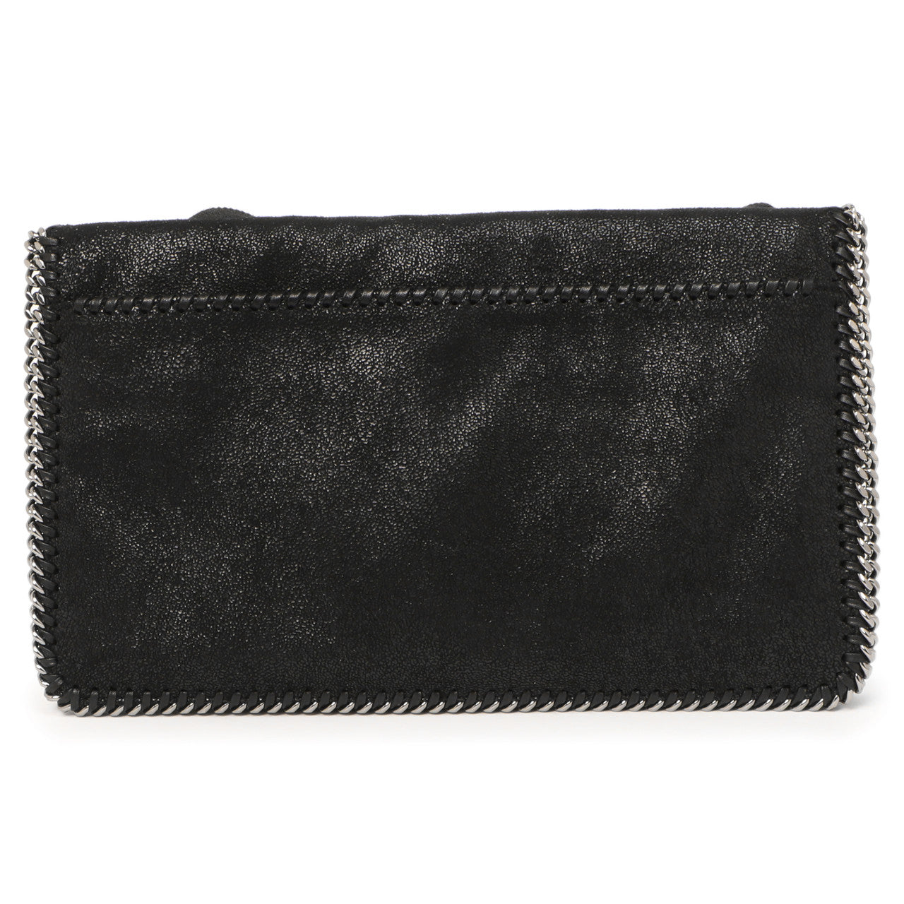 Exclusive Stella McCartney Black Shaggy Deer Cavendish Zipper Clutch — Side View