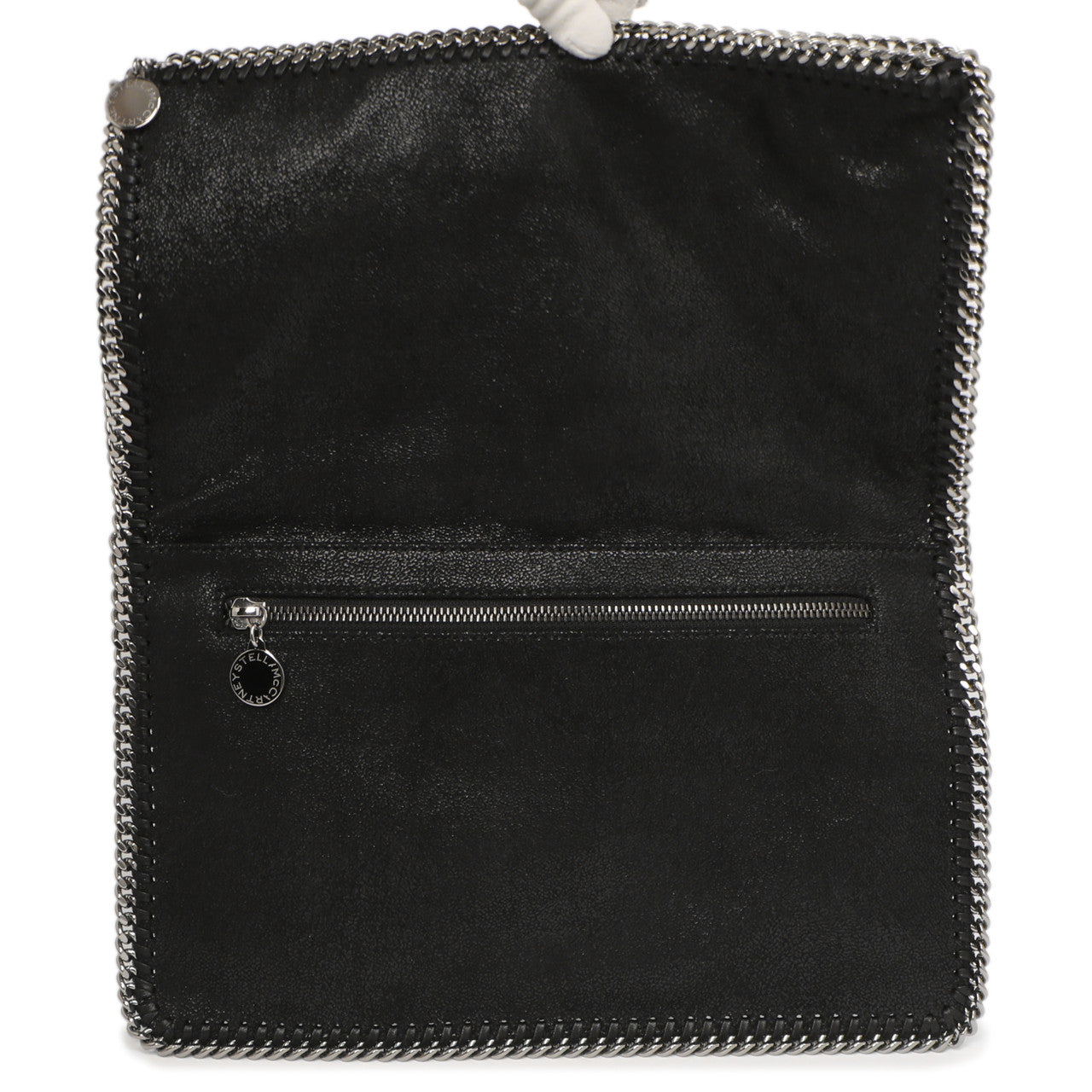 Exclusive Stella McCartney Black Shaggy Deer Cavendish Zipper Clutch — Top View