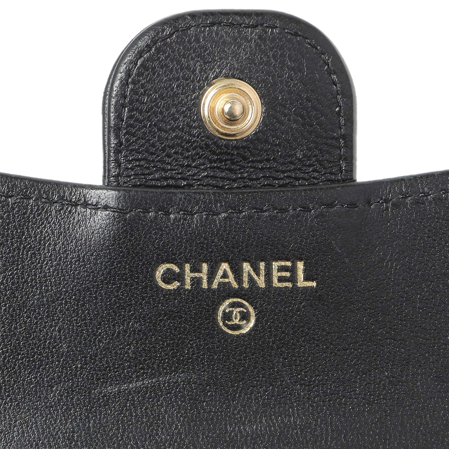 Exclusive Chanel Black Quilted Lambskin Small Flap Wallet — Alternate View 9