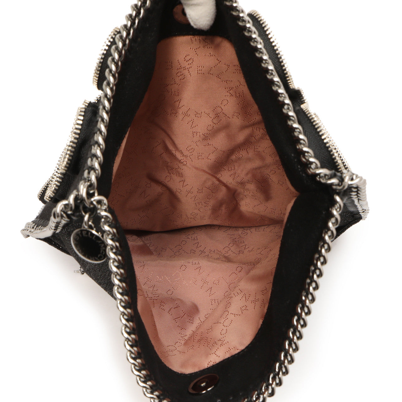 Exclusive Stella McCartney Black Shaggy Deer Cavendish Zipper Clutch — Detail View