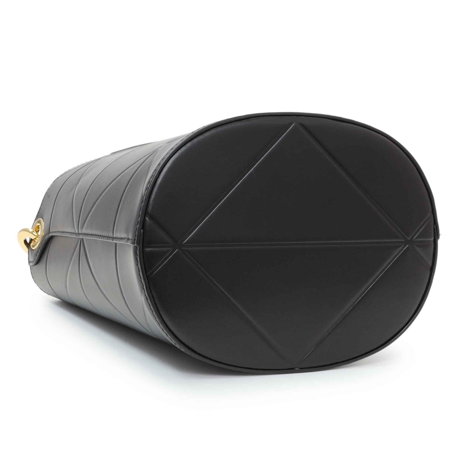 Exclusive Prada Black Calfskin Symbole Bucket Bag — Back View