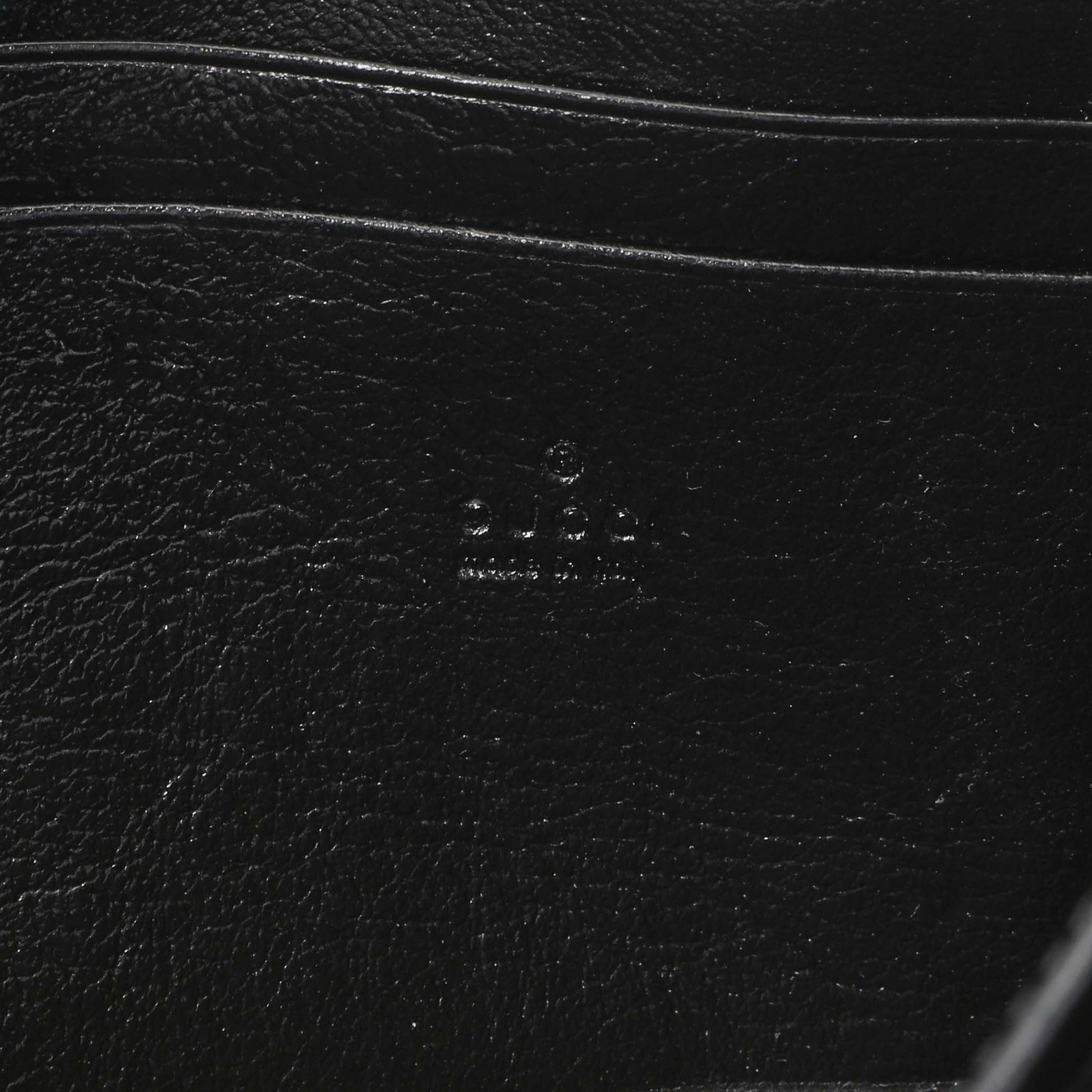 Exclusive Gucci Black Red Vintage Effect Calfskin Matelasse Diagonal Torchon GG Marmont Chain Wallet — Alternate View 9