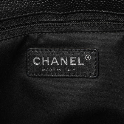 Exclusive Chanel Black Quilted Caviar Grand Shopping Tote GST — Alternate View 9
