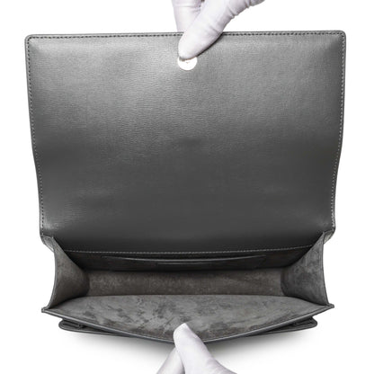 Exclusive Saint Laurent Grey Calfskin Medium Monogram Sunset — Alternate View 10