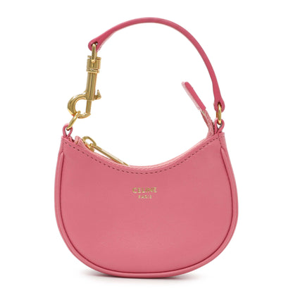 Exclusive Celine Pink Calfskin Micro Ava Pouch Charm — Front View