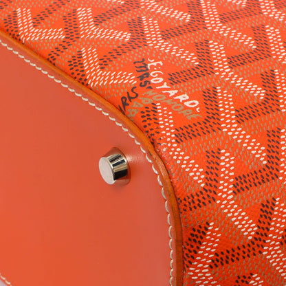 Exclusive Goyard Orange Goyardine Sac Marie Galante GM — Detail View