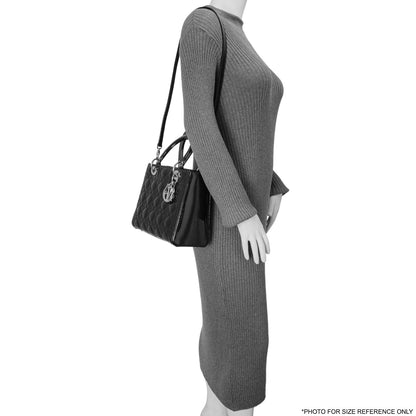 Exclusive Christian Dior Black Patent Cannage Medium Lady Dior — Alternate View 12