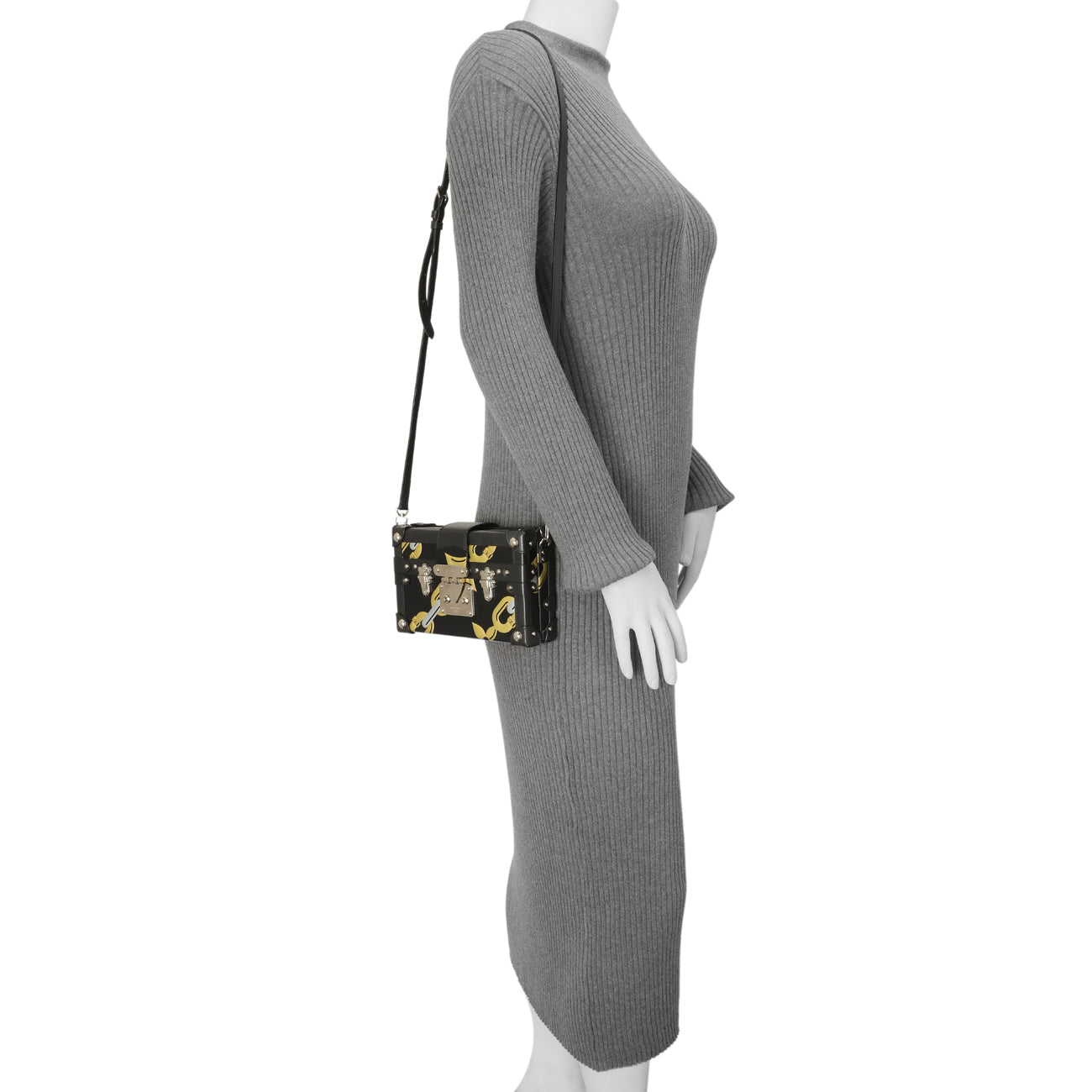 Exclusive Louis Vuitton Black Epi Chain Flower Petite Malle — Alternate View 15