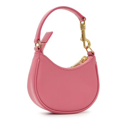 Exclusive Celine Pink Calfskin Micro Ava Pouch Charm — Side View