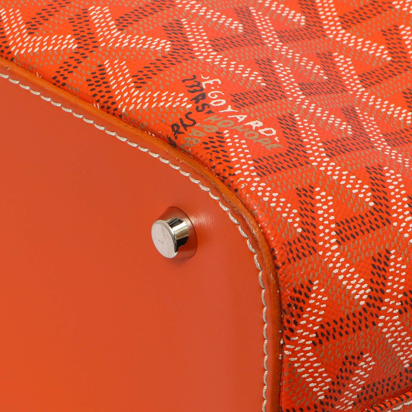 Exclusive Goyard Orange Goyardine Sac Marie Galante GM — Alternate View 7