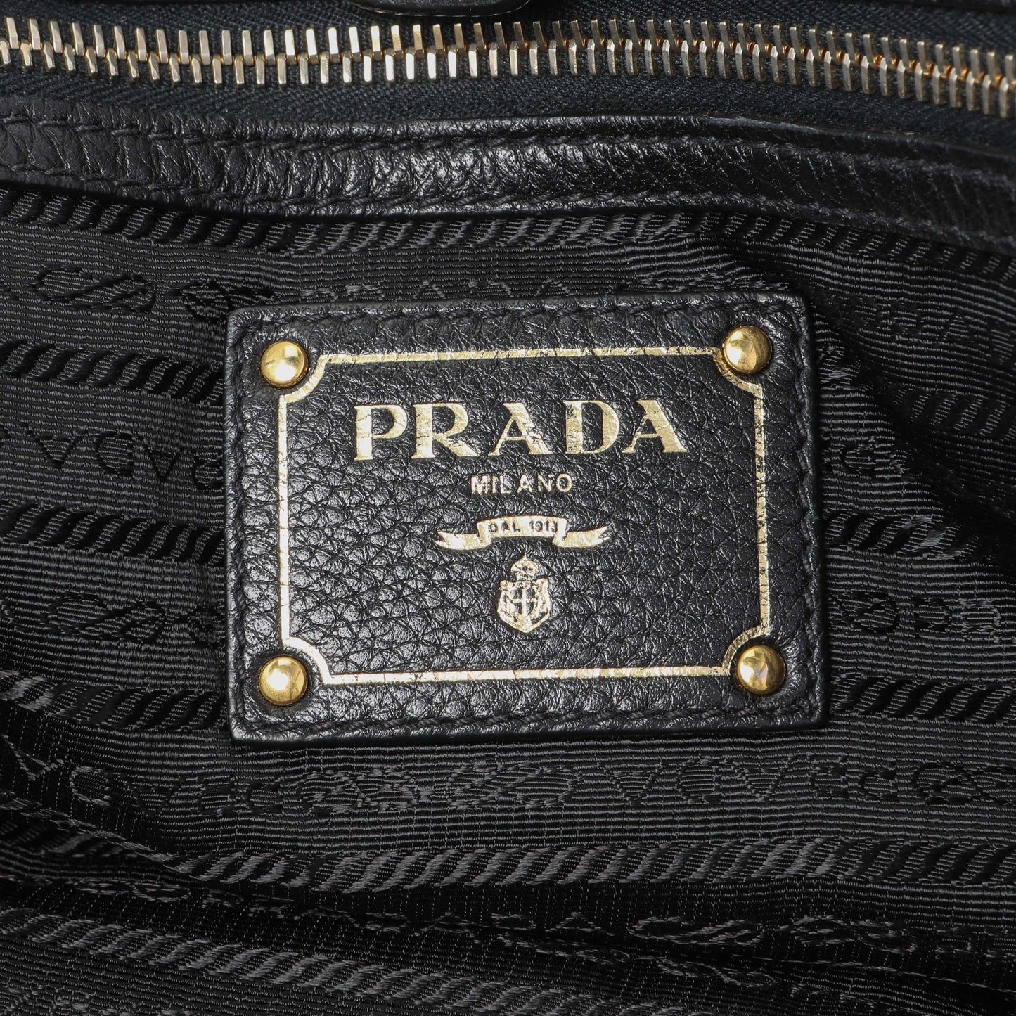 Exclusive Prada Black Vitello Daino Shopping Tote — Alternate View 9