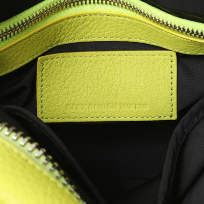 Exclusive Alexander Wang Lime Green Pebbled Lambskin Rocco — Alternate View 9