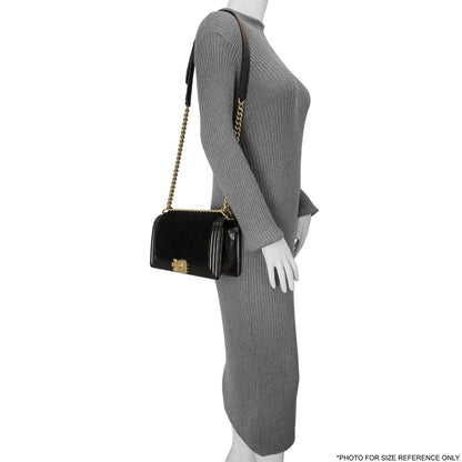 Exclusive Chanel Black Shearling Medium Boy Bag — Alternate View 13