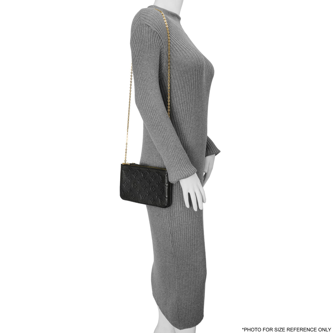 Exclusive Louis Vuitton Black Empreinte Double Zip Pochette — Alternate View 8