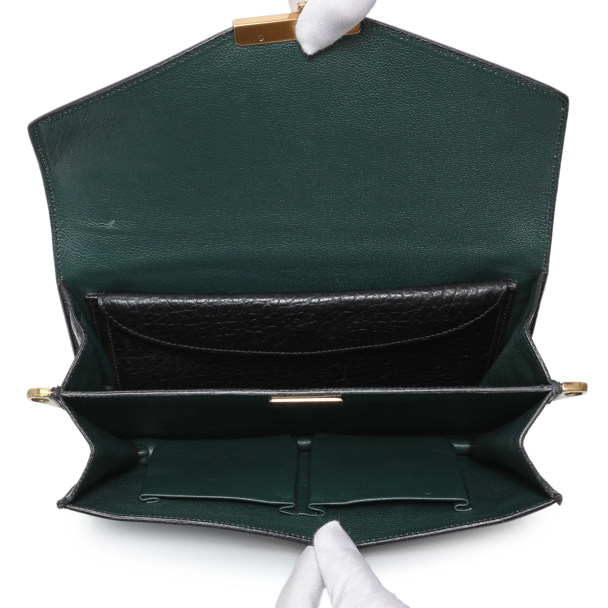 Exclusive Prada Black Calfskin Berlino Sound Semitracolla Bag — Alternate View 8