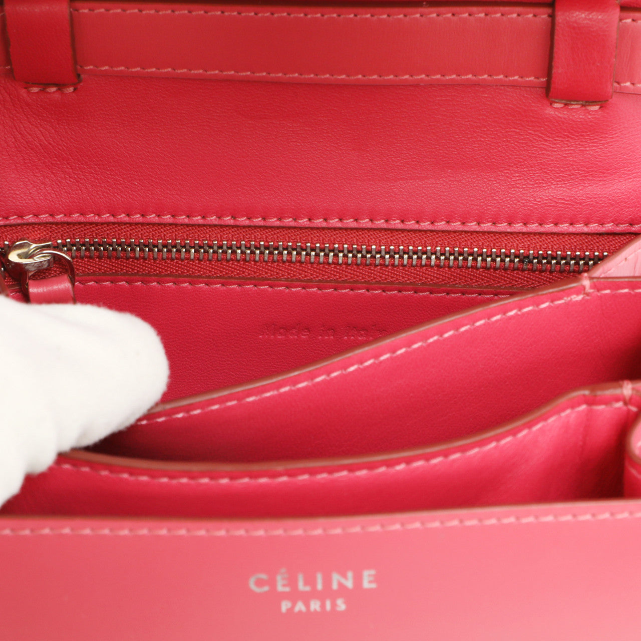 Exclusive Celine Pink Box Calfskin Small Classic Bag — Alternate View 11