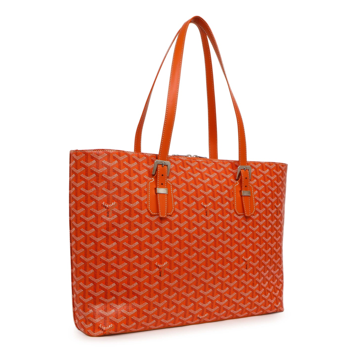 Exclusive Goyard Orange Goyardine Sac Marie Galante GM — Side View