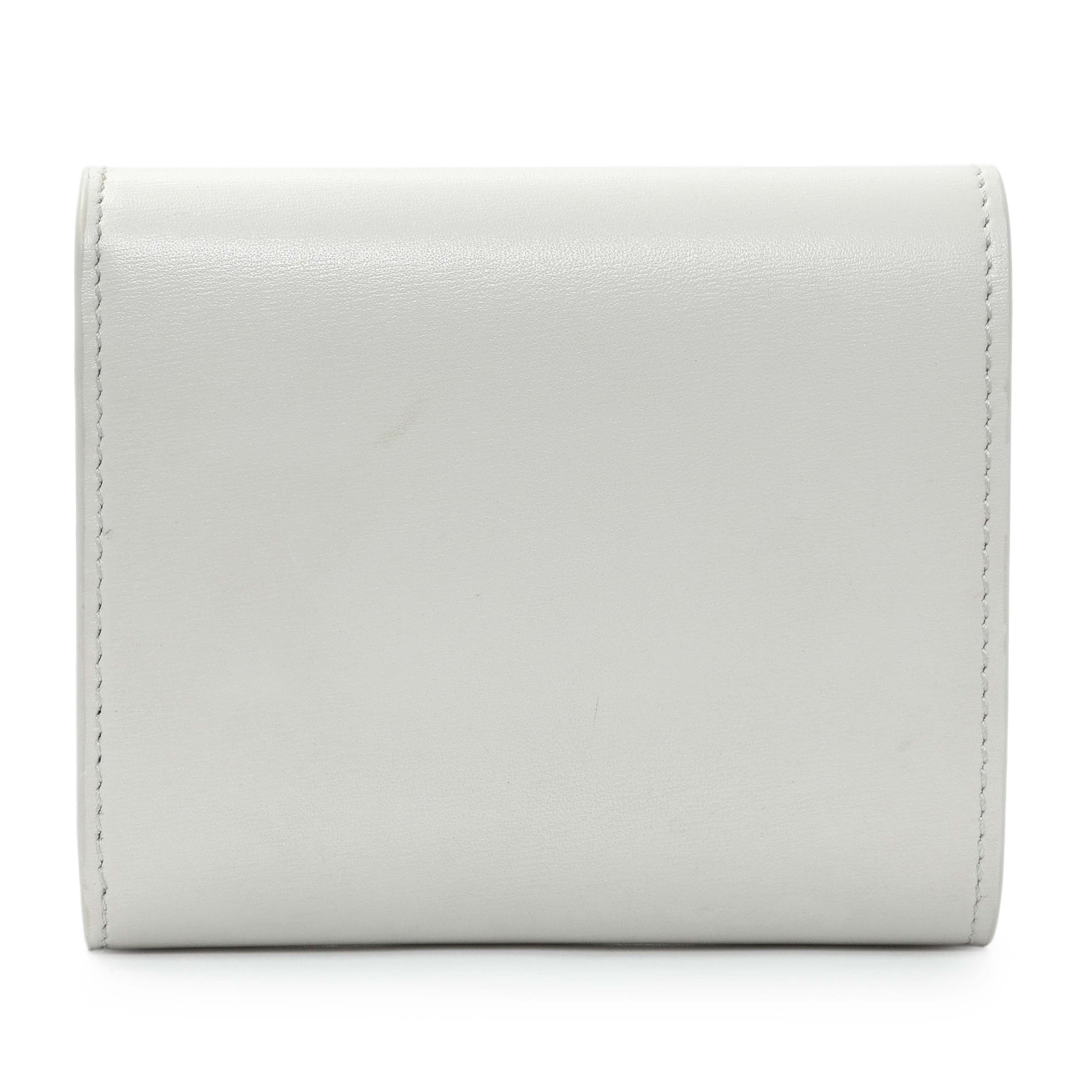 Exclusive Celine Grey Shiny Calfskin Small Triomphe Wallet — Side View