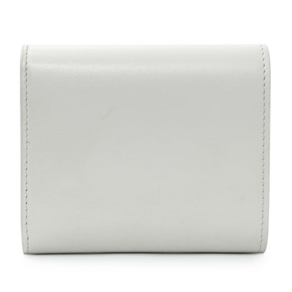 Exclusive Celine Grey Shiny Calfskin Small Triomphe Wallet — Side View