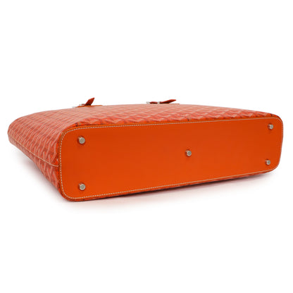 Exclusive Goyard Orange Goyardine Sac Marie Galante GM — Top View