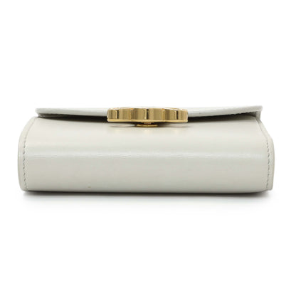 Exclusive Celine Grey Shiny Calfskin Small Triomphe Wallet — Back View