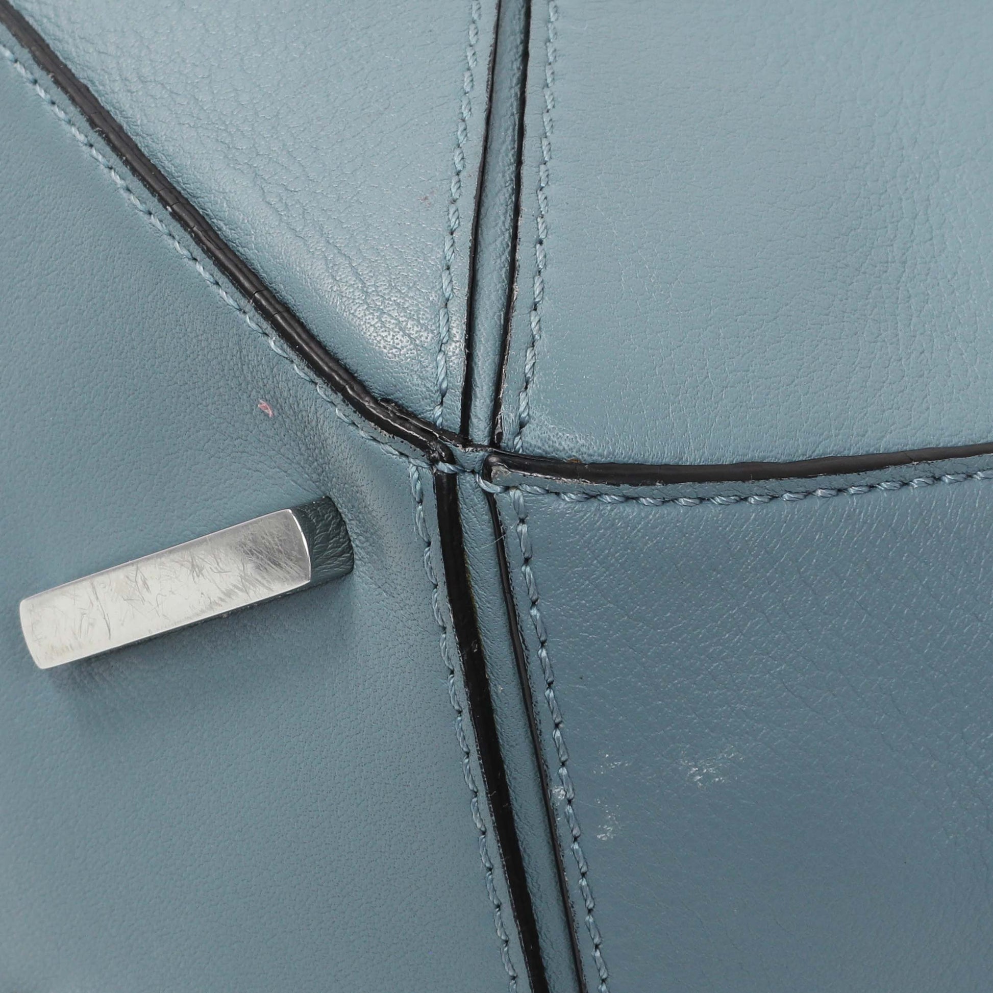 Exclusive Loewe Blue Calfskin Medium Puzzle Bag — Alternate View 7