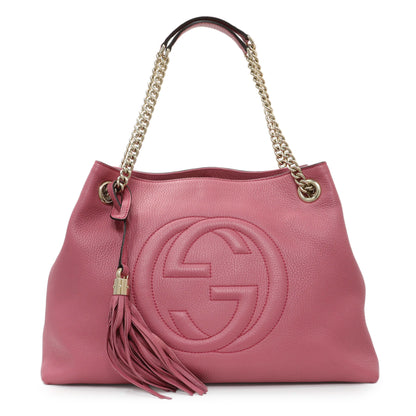 Exclusive Gucci Pink Medium Soho Chain Shoulder Bag — Front View