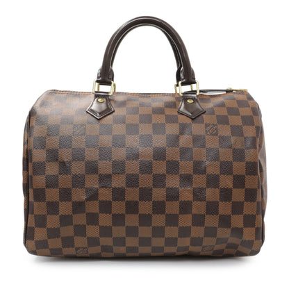 Exclusive Louis Vuitton Damier Ebene Speedy 30 — Front View