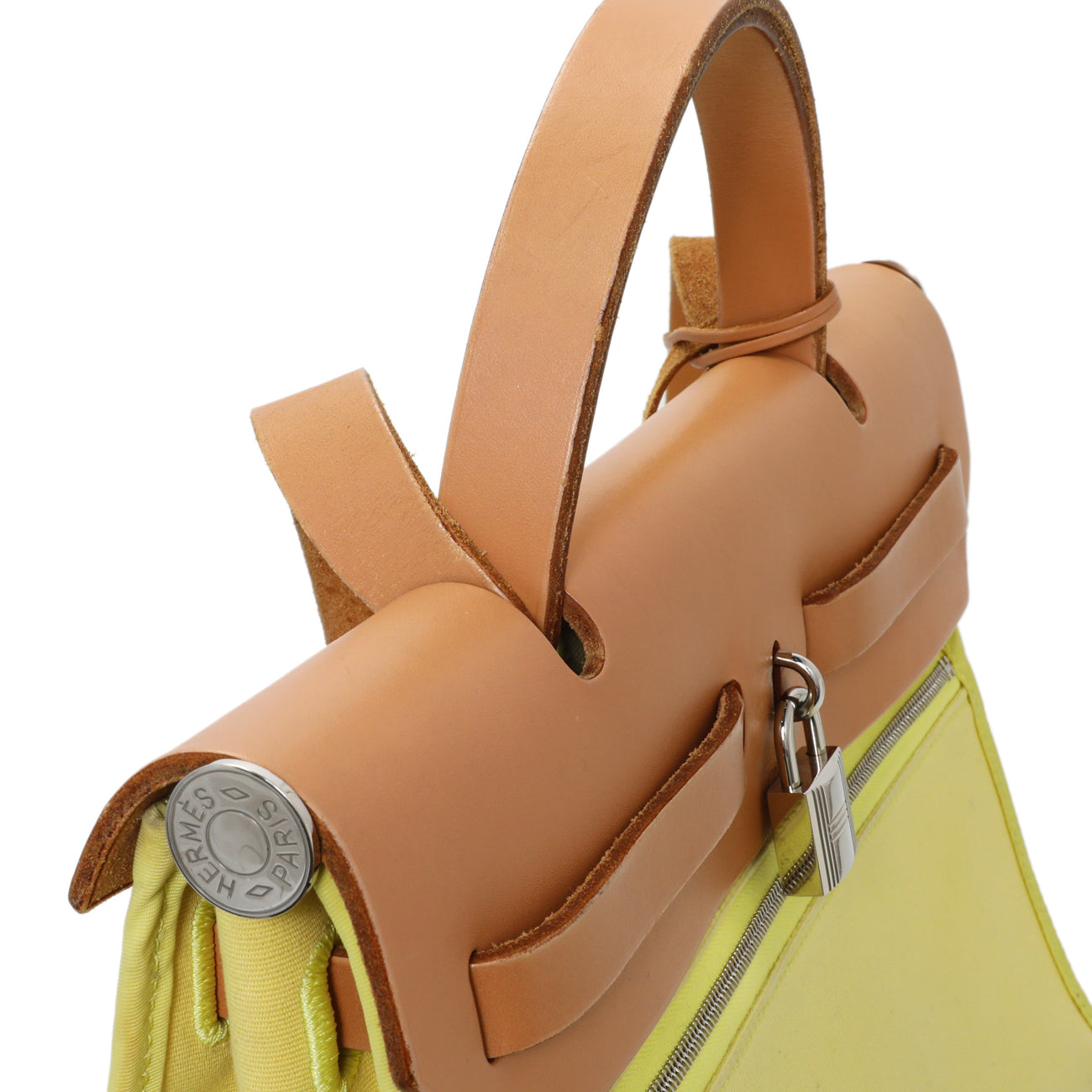 Exclusive Hermes Vache Hunter Yellow Toile Herbag Zip 31 PM — Alternate View 14