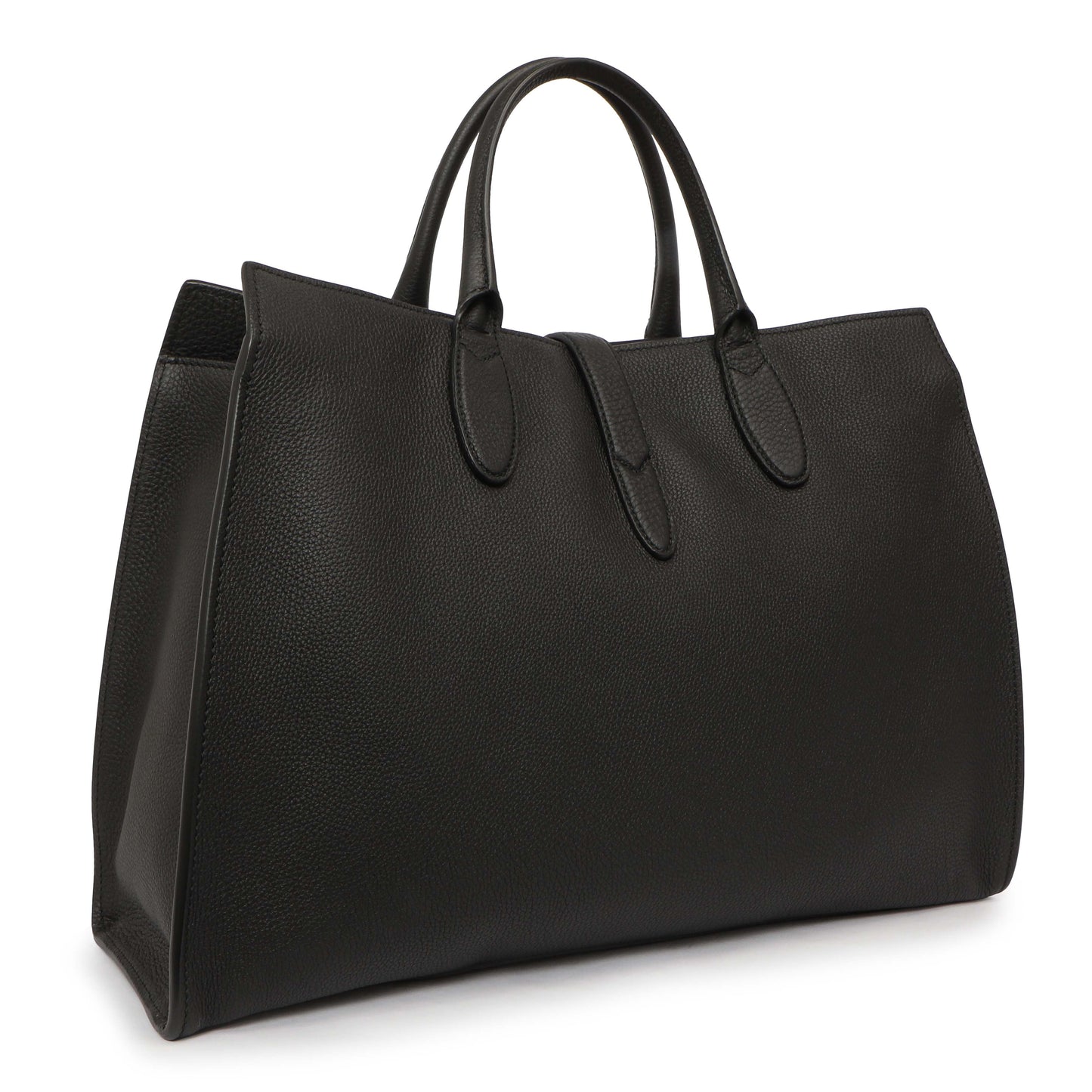 Exclusive Gucci Black Soft Calfskin Medium Jackie Top Handle Bag — Side View