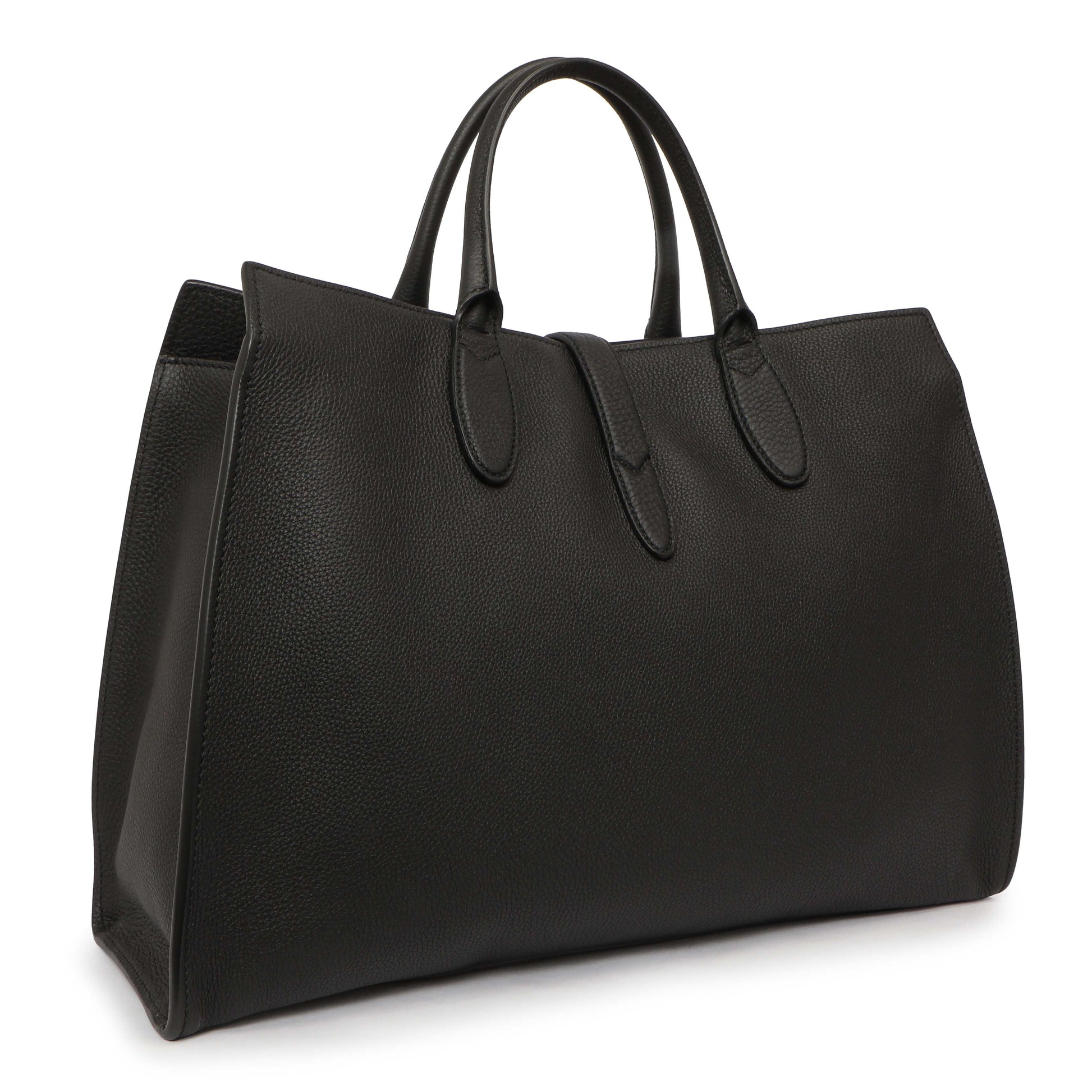 Exclusive Gucci Black Soft Calfskin Medium Jackie Top Handle Bag — Side View