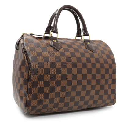 Exclusive Louis Vuitton Damier Ebene Speedy 30 — Side View
