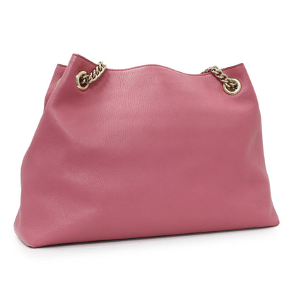Exclusive Gucci Pink Medium Soho Chain Shoulder Bag — Side View
