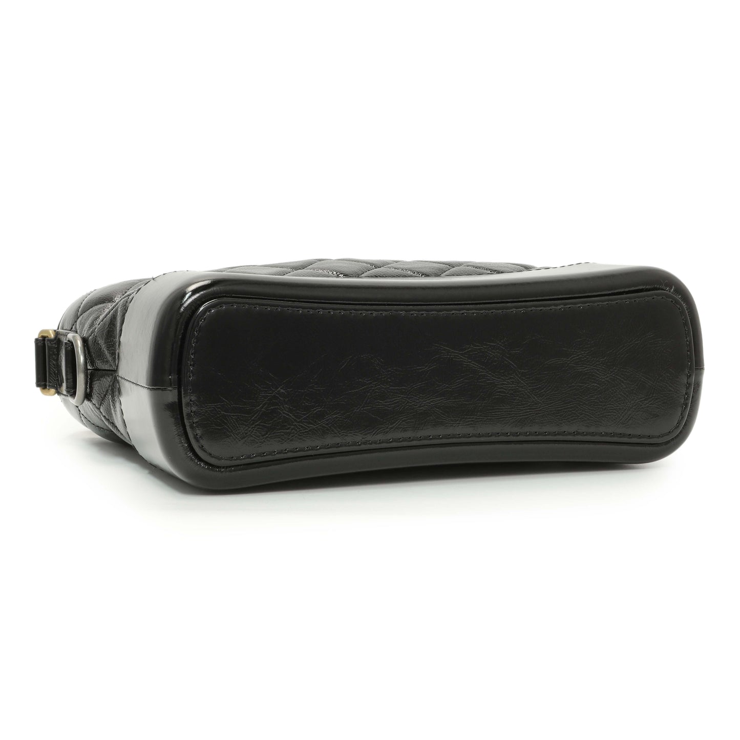 Exclusive Chanel Black Quilted Patent Goatskin Medium Gabrielle Hobo — Back View