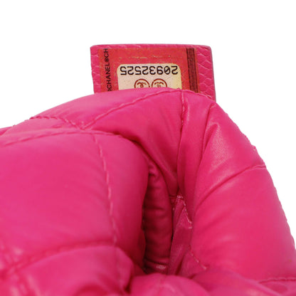 Exclusive Chanel Pink Quilted Caviar Large Cosmetic Case — Lifestyle View