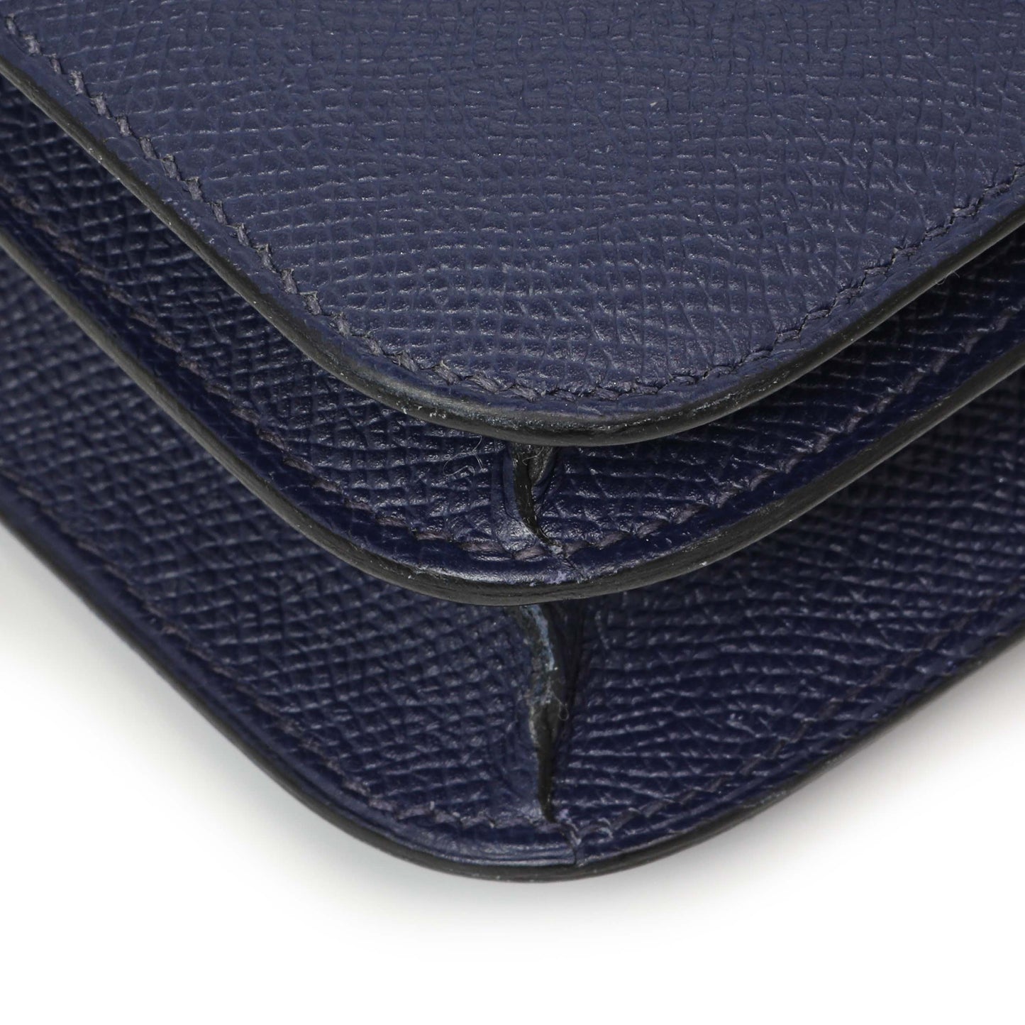 Exclusive Hermes Bleu Saphir Epsom Constance 18 — Detail View