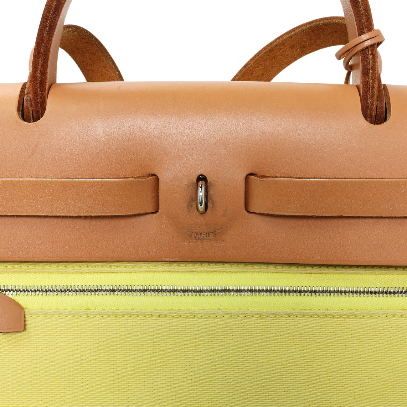 Exclusive Hermes Vache Hunter Yellow Toile Herbag Zip 31 PM — Alternate View 12