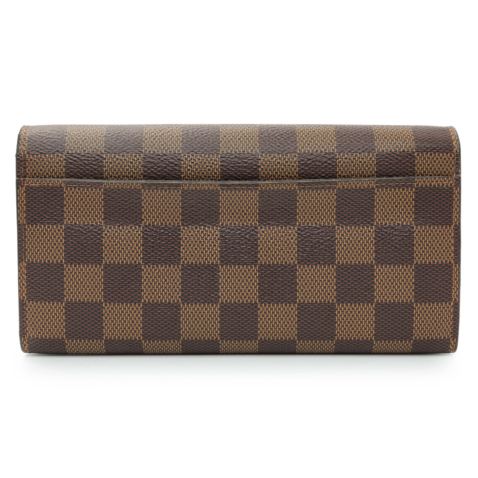 Exclusive Louis Vuitton Damier Ebene Sarah Wallet — Side View