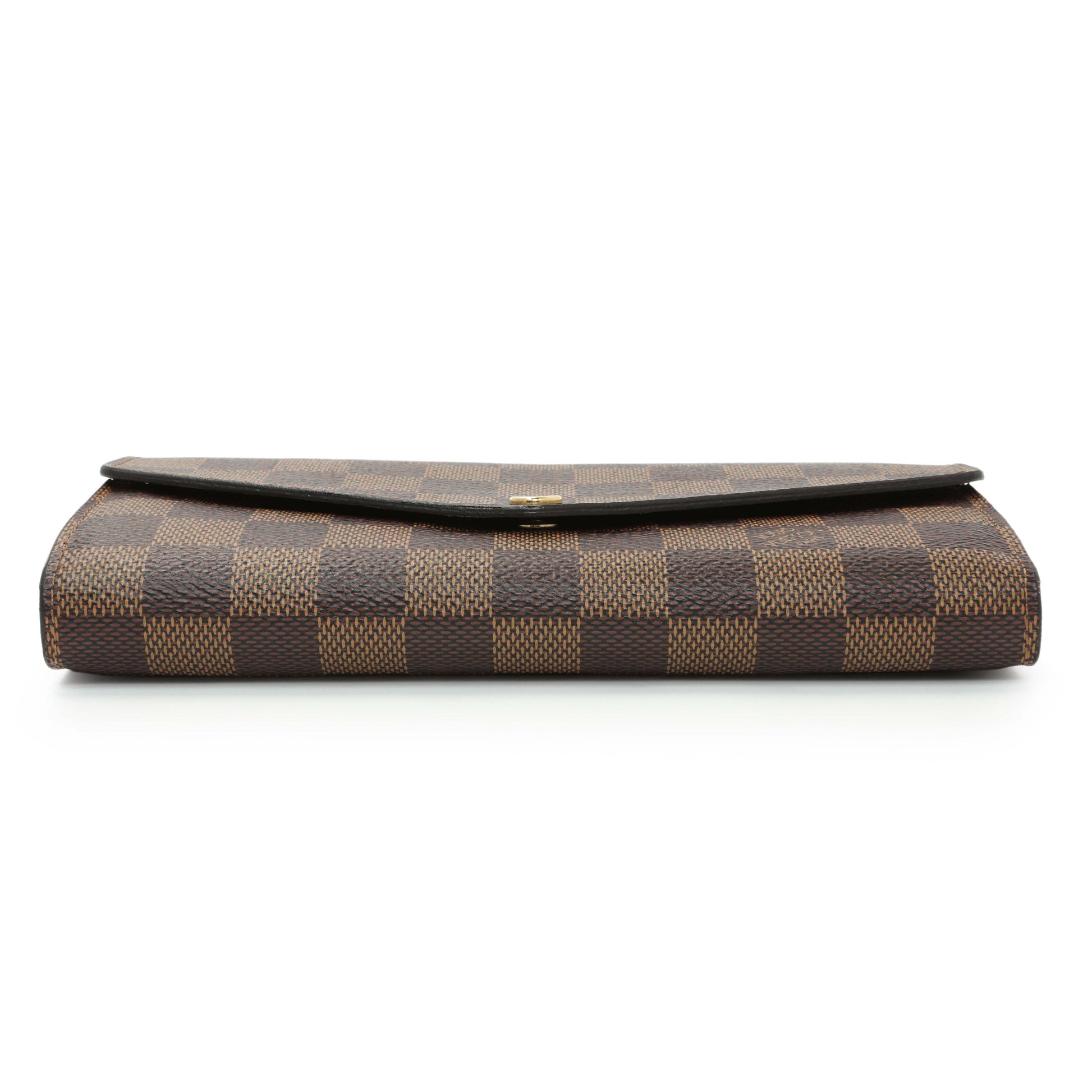 Exclusive Louis Vuitton Damier Ebene Sarah Wallet — Back View
