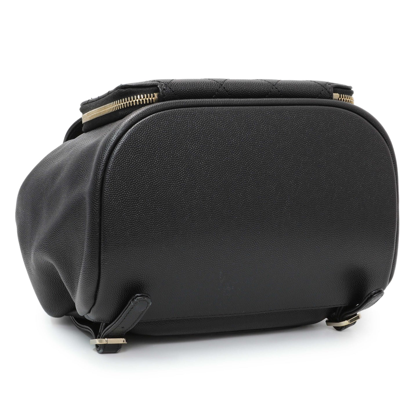 Exclusive Chanel Black Caviar Affinity Backpack — Back View