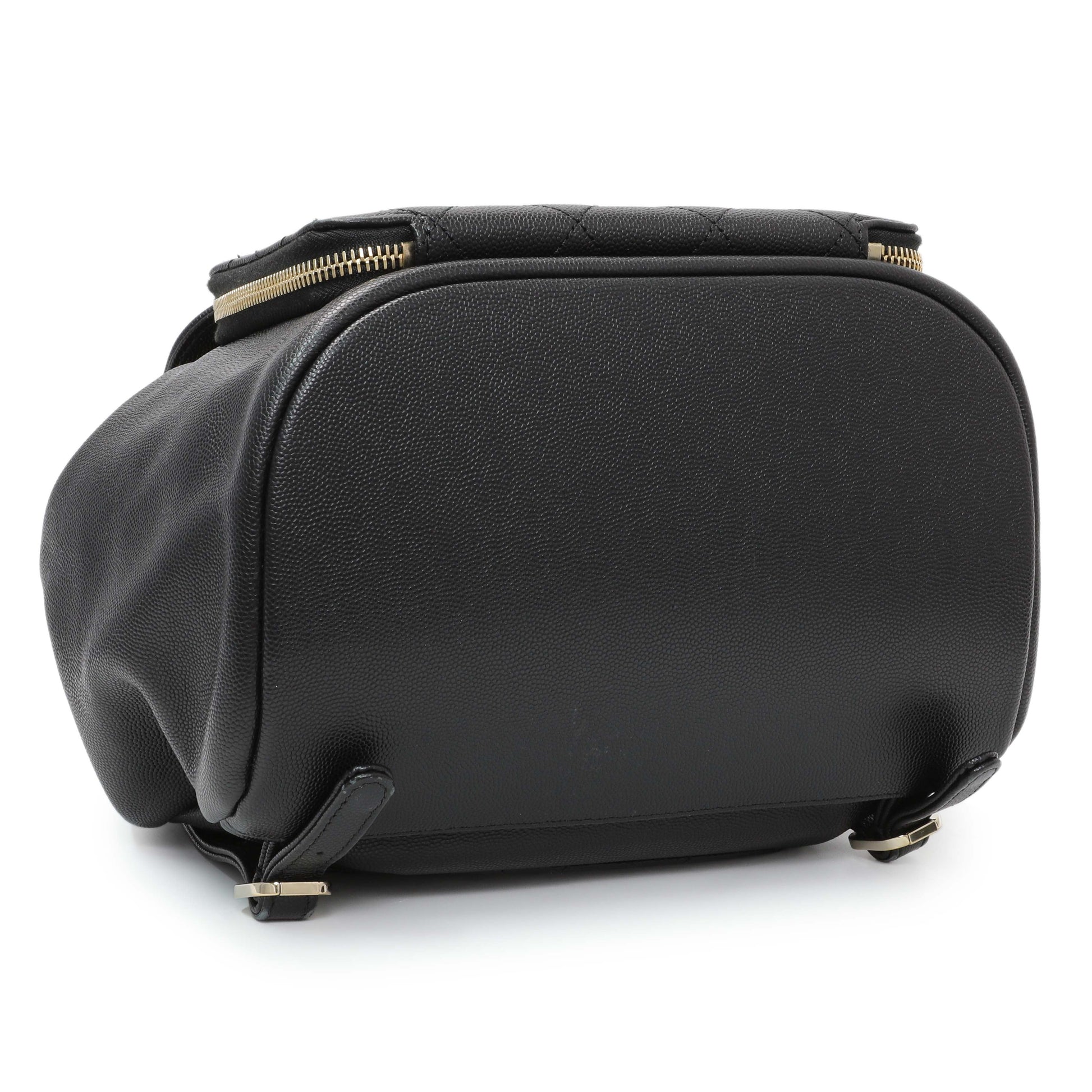 Exclusive Chanel Black Caviar Affinity Backpack — Back View