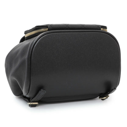 Exclusive Chanel Black Caviar Affinity Backpack — Back View