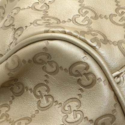 Exclusive Gucci Gold Guccissima Sukey Boston Bag — Top View