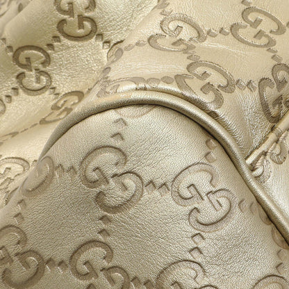 Exclusive Gucci Gold Guccissima Sukey Boston Bag — Lifestyle View