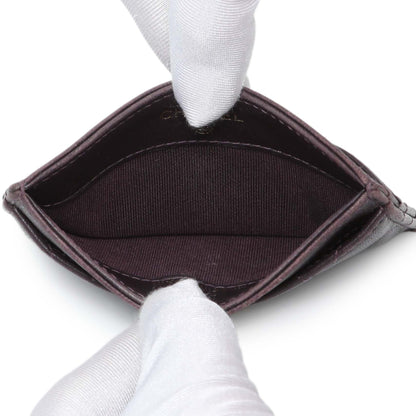 Exclusive Chanel Purple Lambskin Quilted Card Holder — Alternate View 8