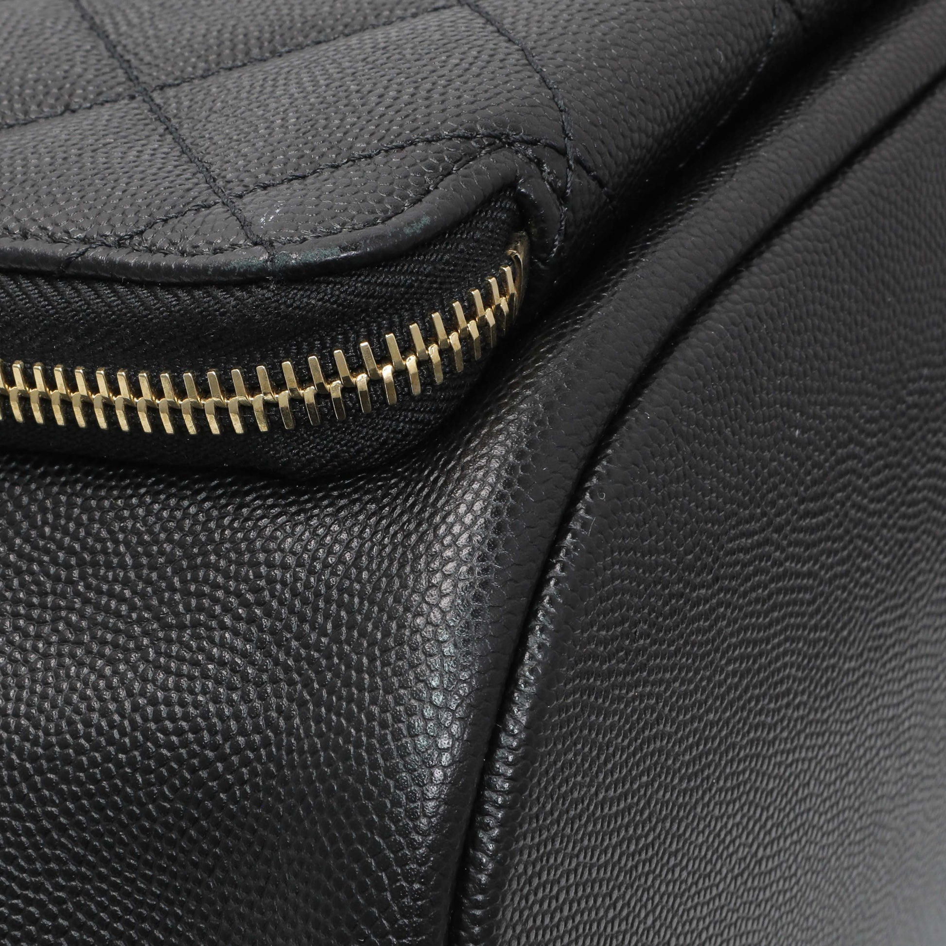 Exclusive Chanel Black Caviar Affinity Backpack — Top View